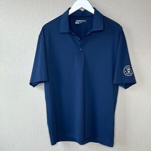 Nike Golf Dri Fit Short Sleeve Dark Blue Island Ventures Golf Polo Shirt Size M